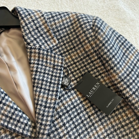 NWT LAUREN RALPH LAUREN Men’s Luther Luxury Blend Overcoat Blue Earth 36R - Picture 4 of 12